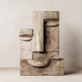Ancestral Echo: The Stacked Visage｜ Wood Sculpture