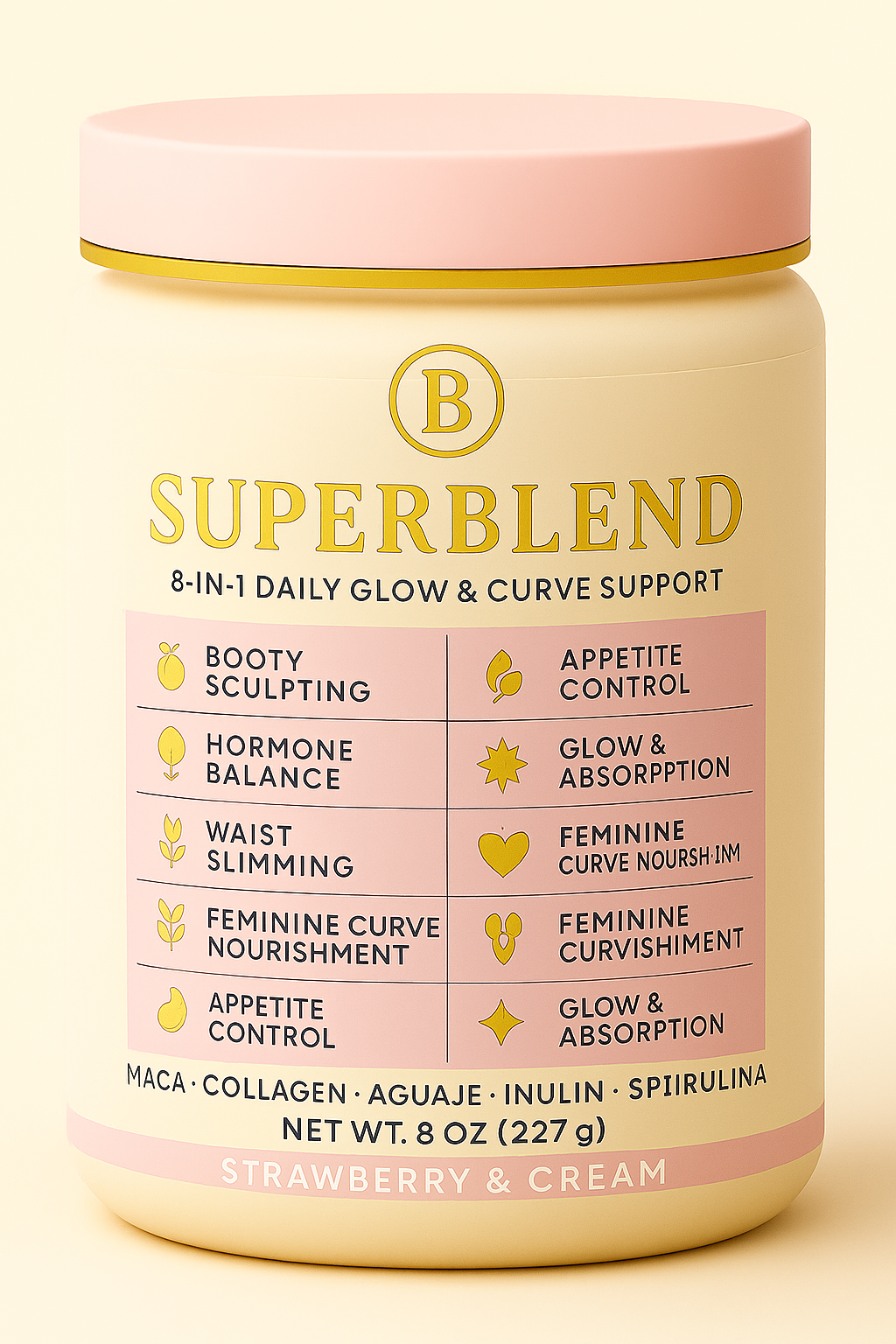 Poudre 8-en-1 pour un teint éclatant et des courbes harmonieuses