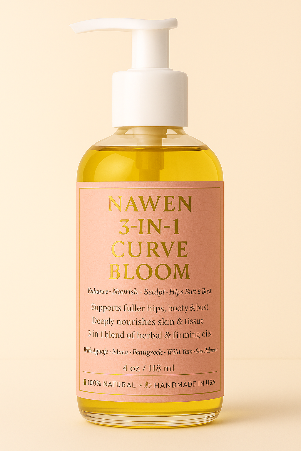 Booty, Hips & Breast Enhancement 3-in-1 Oil 4 oz