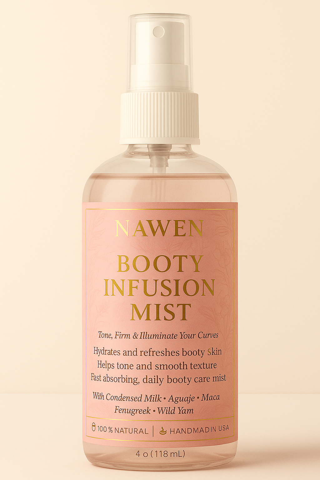 Booty Fusion Mist – Curve Enhancing Toner Spray (4 oz)