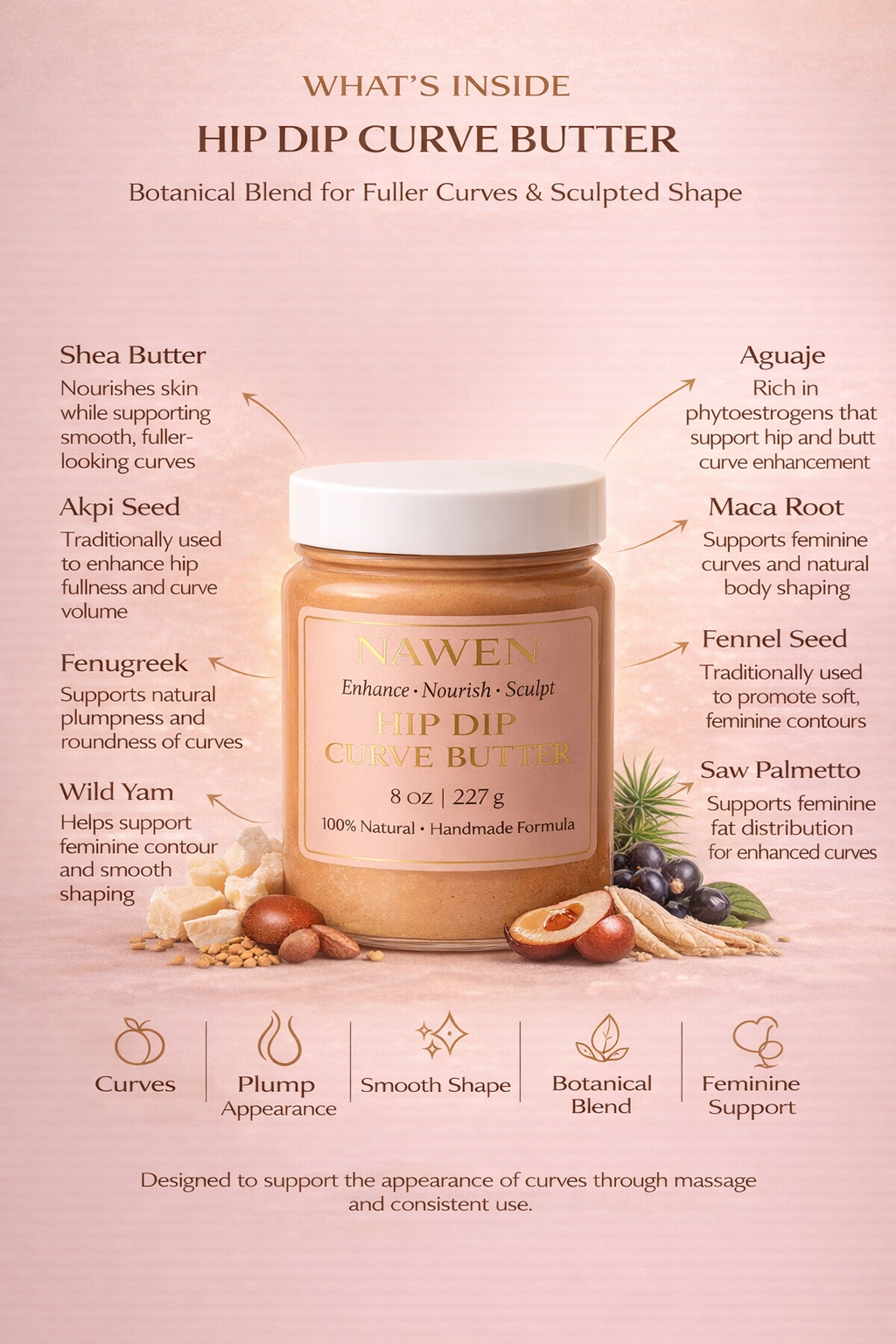 Hip Dip Curve Butter – Plump & Sculpt Body Butter (8 oz)