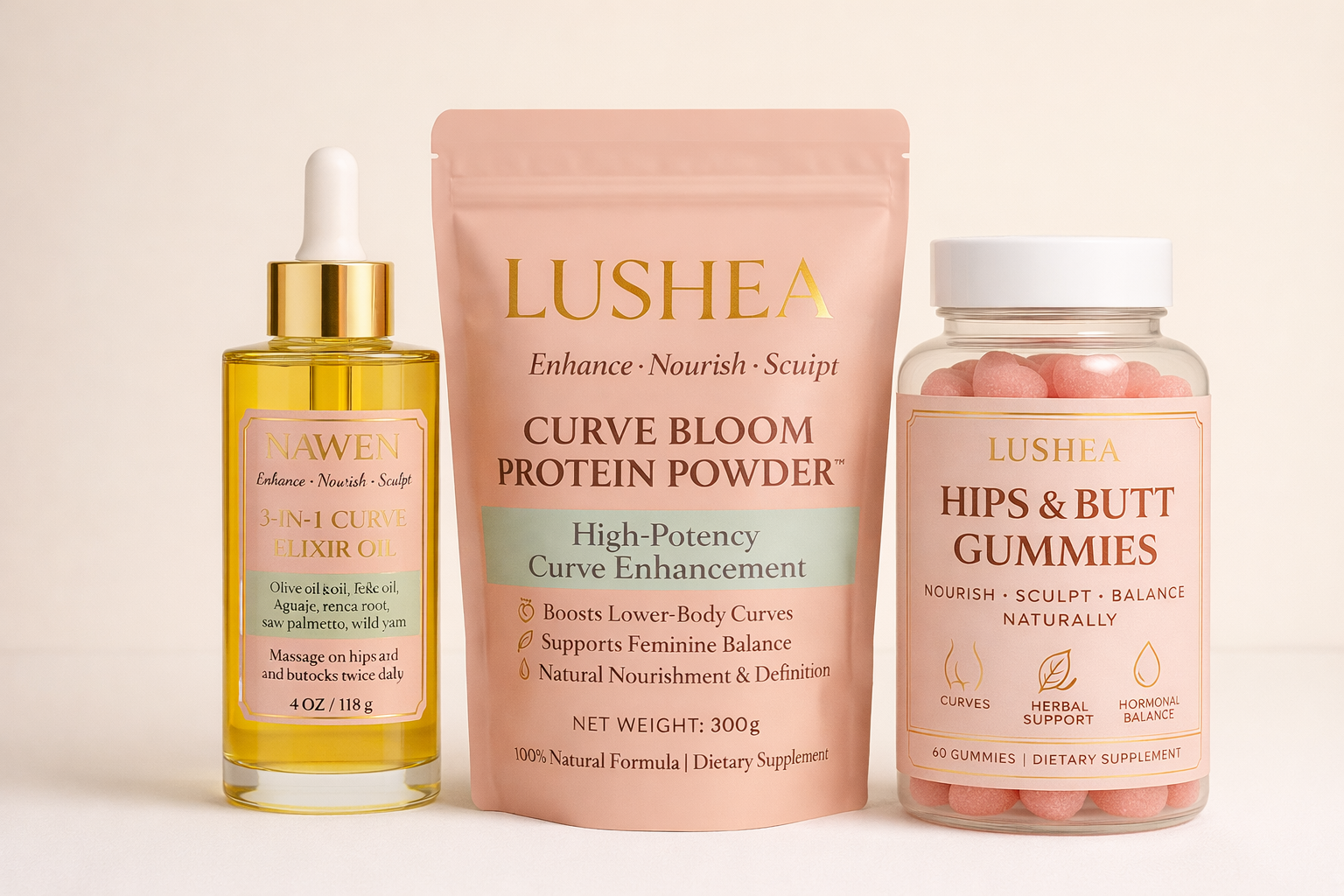 Curve enhancement supplement bundle for hips and butt