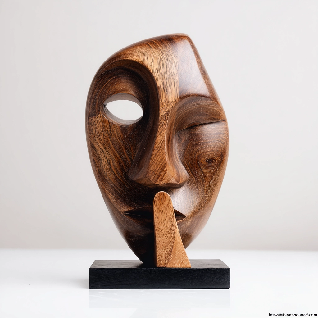 Asymmetrical Whisper Mask Sculpture