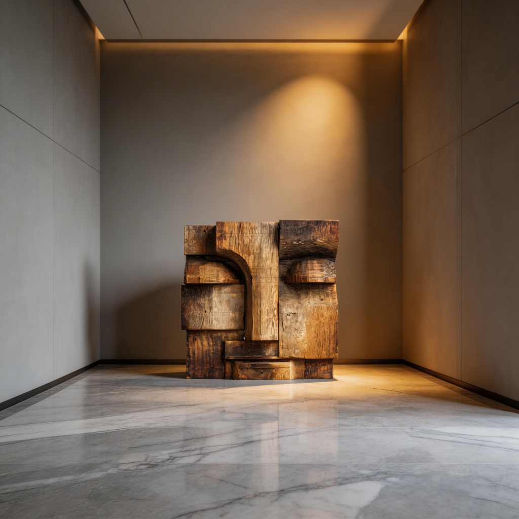 Architectural Silence of Wood  ｜ Wood Sculpture