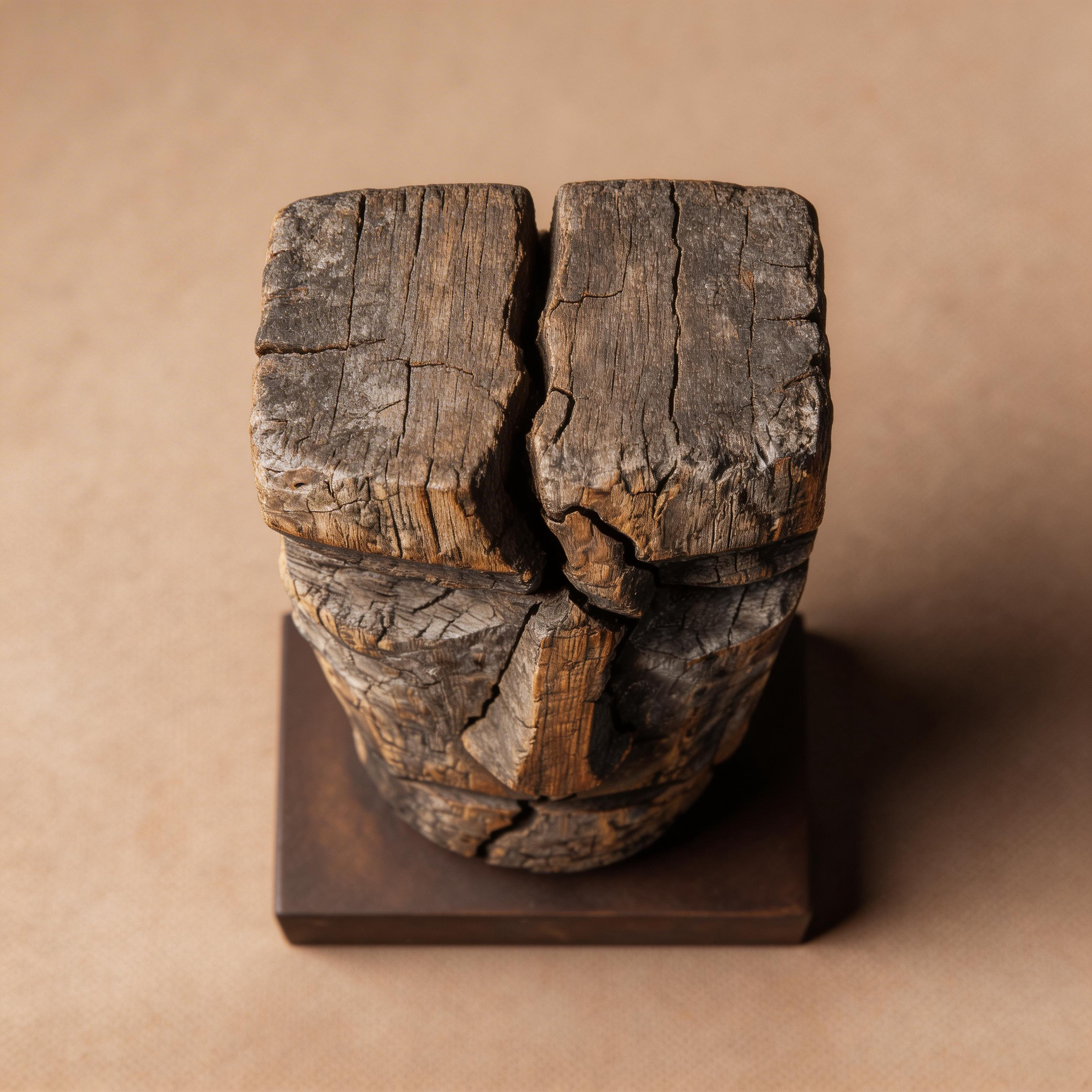 Ancient Fissure l Wood Sculpture