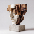 Fragmented Mind l Wood Sculpture