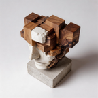 Fragmented Mind l Wood Sculpture