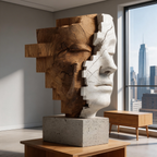 Fragmented Duality l Wood Sculpture