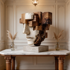 Fragmented Mind l Wood Sculpture