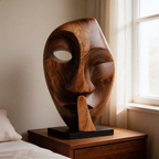Asymmetrical Whisper Mask Sculpture