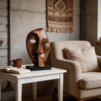 Asymmetrical Whisper Mask Sculpture