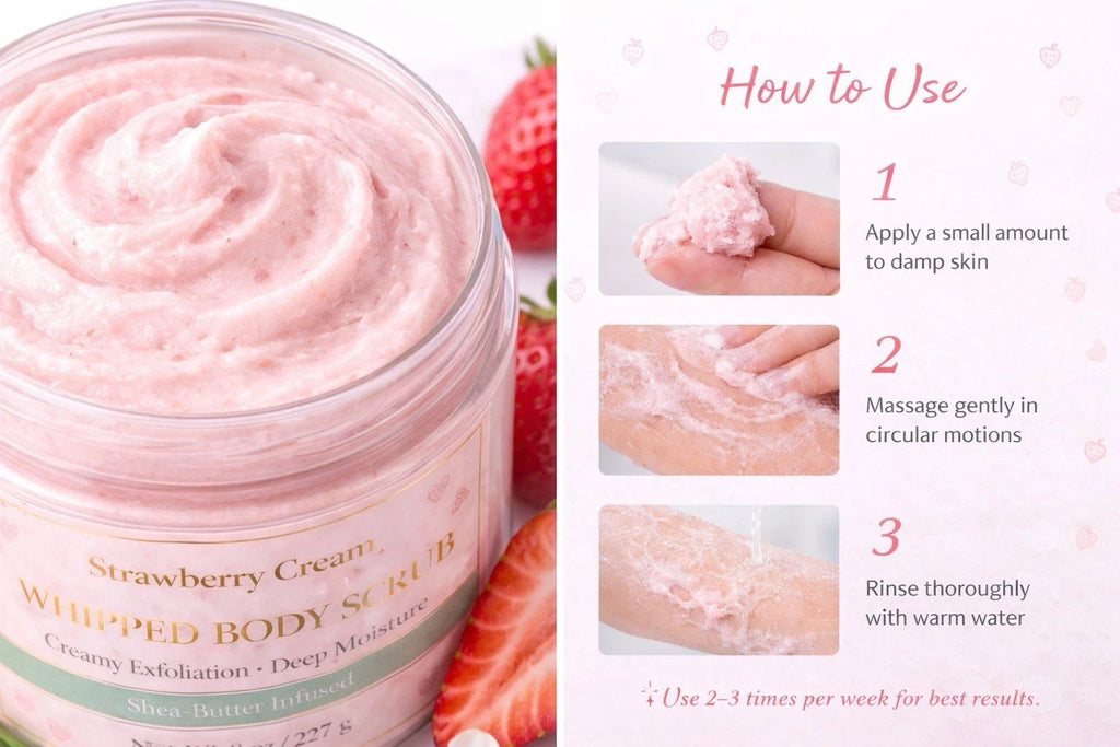 Strawberry Cream Whipped Body Scrub